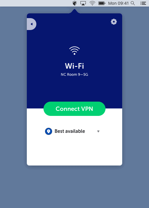 connect vpn screen